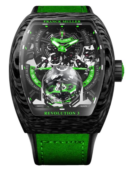Franck Muller Vanguard Revolution 3 Skeleton Carbon - Green Review Replica Watch Cheap Price V50 REV 3 PR SQT CARBONE NR (VR) Franck Muller Vanguard Revolution 3 Skeleton Carbon - Green Review Replica Watch Cheap Price V50 REV 3 PR SQT CARBONE NR (VR)
